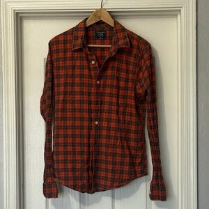 Abercrombie & Fitch Red and Black Checkered Shirt